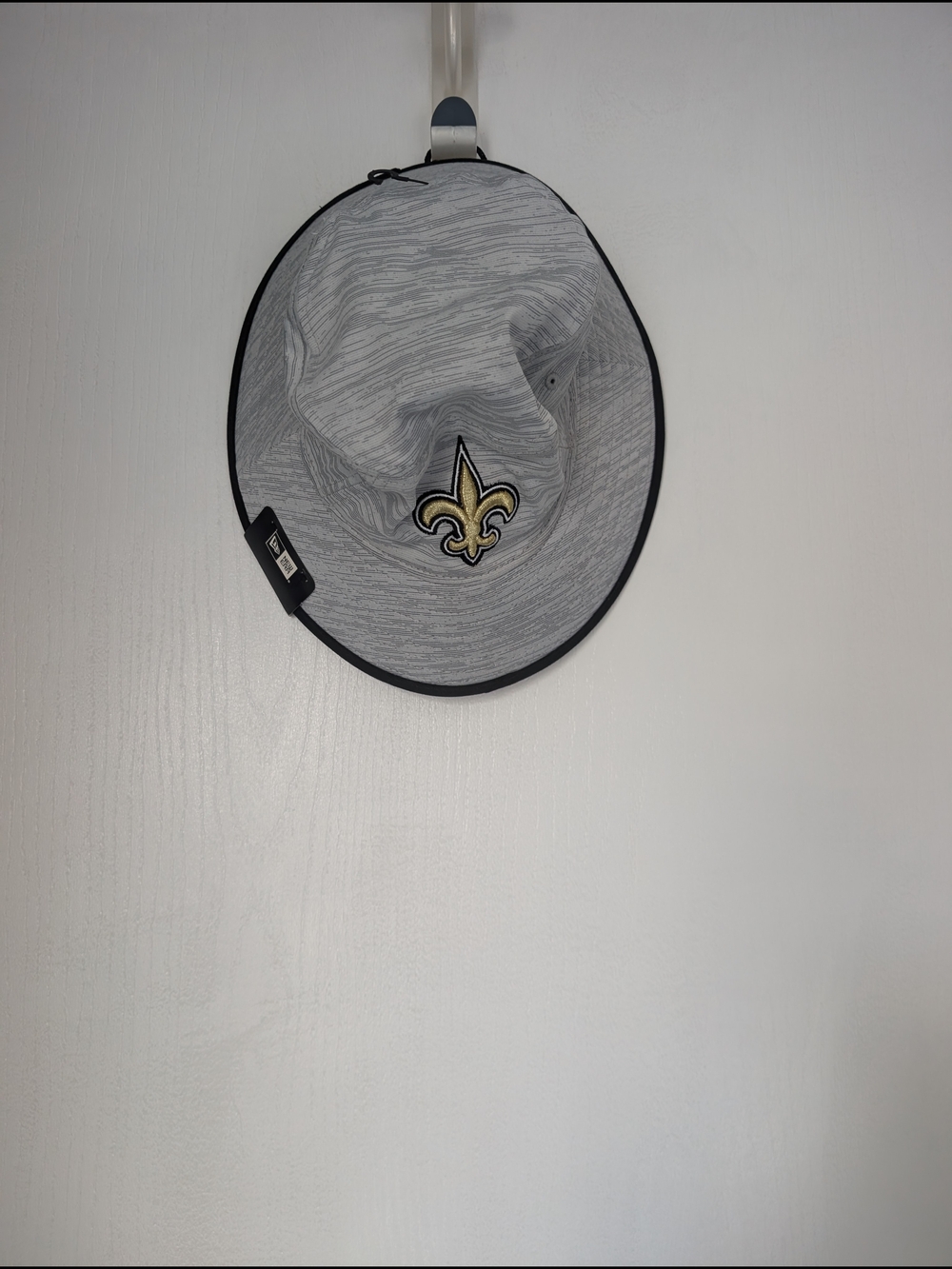 New Era Gray and Black Bucket Hat with Gold Fleur-de-Lis